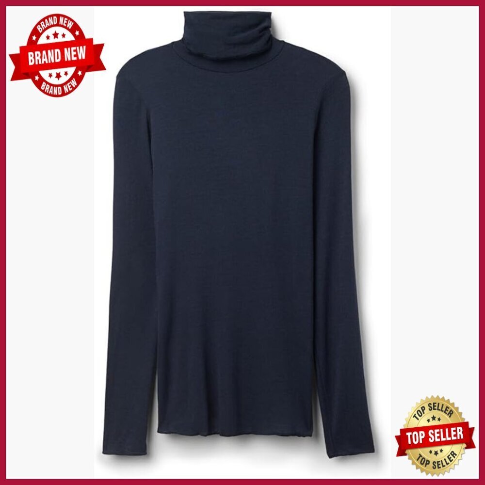 Sheer Modal Cashmere High-Neck Long Sleeve Top Ultralight Layering